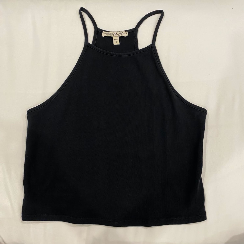 black racerback tank top